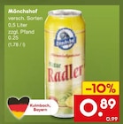 Radler Angebote von Mönchshof bei Netto Marken-Discount Schwabach für 0,89 €