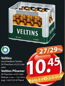 Veltins oder Veltins Pilsener bei famila Nordost in Bielefeld Veltins oder Veltins Pilsener im Angebot bei famila Nordost Bielefeld für 10,45 €