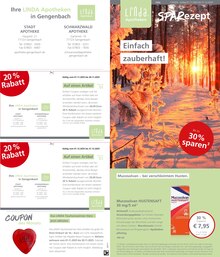 LINDA Premiumapotheke Prospekt der Woche "Aktuelle Angebote" Seite 1, 01.11.2025 bis 31.12.2025 für Gengenbach Aktueller LINDA Premiumapotheke Prospekt "Aktuelle Angebote" Seite 1 von 3 Seiten für Gengenbach