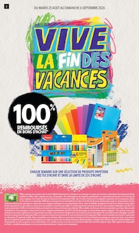 Catalogue Intermarché Contact de la semaine "VIVE LA FIN DES VACANCES" avec 2 pages, valide du 25/08/2026 au 06/09/2026 pour Anduze et alentours Prospectus Intermarché Contact de la semaine "VIVE LA FIN DES VACANCES" avec 2 pages, valide du 25/08/2026 au 06/09/2026 pour Anduze et alentours