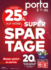 Aktueller porta Möbel Leverkusen Prospekt "SUPER SPAR TAGE" mit 8 Seiten