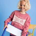 Sweat oversize manches longues vieux rose garçon dans le catalogue La Halle