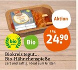 Bio-Hähnchenspieße von Biokreis tegut... für 24,90 € bei tegut im Angebot Bio-Hähnchenspieße von Biokreis tegut... im aktuellen tegut Prospekt