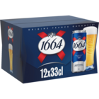 Bière blonde - 1664 en promo chez Carrefour Villeneuve-d'Ascq à 10,79 €