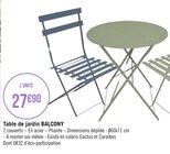 Table de jardin BALCONY  dans le catalogue Géant Casino