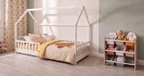 Lit cabane avec barrière 90×190cm - Maxi Bazar à Tourcoing Lit cabane avec barrière 90×190cm en promo chez Maxi Bazar Tourcoing à 99,99 €