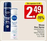 Deo Spray Angebote von Nivea bei WEZ Minden für 2,49 €