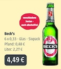 Beck's im Angebot bei GetränkeLand Mayer in Bautzen Beck's Angebote bei GetränkeLand Mayer Bautzen für 4,49 €