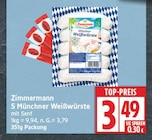 5 Münchner Weißwürste von Zimmermann im aktuellen EDEKA Prospekt