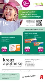 mea - meine apotheke Apotheken Prospekt der aktuellen Woche mit 4 Seiten, gültig von 01.07.2026 bis 31.07.2026, in Dornstadt und Umgebung Aktueller mea - meine apotheke Apotheken Prospekt in Dornstadt und Umgebung, "Unsere Juli-Angebote" mit 4 Seiten, 01.07.2026 - 31.07.2026