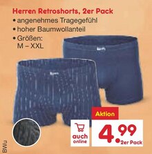 Herren Retroshorts, 2er Pack bei Netto Marken-Discount in Heidenheim Herren Retroshorts, 2er Pack im Angebot bei Netto Marken-Discount Heidenheim für 4,99 €