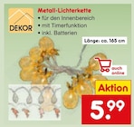 Metall-Lichterkette im Angebot bei Netto Marken-Discount in Ulm Metall-Lichterkette Angebote von Dekor bei Netto Marken-Discount Ulm für 5,99 €
