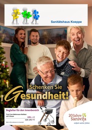 Sanitätshäuser Prospekt von Sanitätshaus Koeppe Eberswalde in Höhenland Aktueller Sanitätshaus Koeppe Eberswalde Sanitätshäuser Prospekt für Höhenland: Schenken Sie Gesundheit! mit 6} Seiten, 12.11.2025 - 31.01.2026