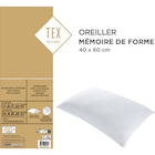Oreiller "Mémoire de forme" - TEX HOME en promo chez Carrefour Calais à 14,99 €
