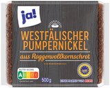 Westfälischer Pumpernickel Angebote von ja! bei REWE Kempen für 0,99 €