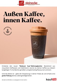 Aktueller Steinecke Bäckerei Berlin Prospekt "Außen Kaffee, innen Kaffee." mit 1 Seite