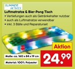 Luftmatratze & Bier-Pong Tisch im Netto Marken-Discount Prospekt Luftmatratze & Bier-Pong Tisch von SUMMER WAVES im aktuellen Netto Marken-Discount Prospekt für 24,99 €