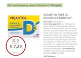 VIGANTOL 1000 I.E. Vitamin D3 Tabletten bei LINDA Premiumapotheke im Bad Krozingen Prospekt für 7,29 €