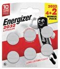 PILES CR2032 - ENERGIZER en promo chez Intermarché Saint-Maur-des-Fossés à 9,90 €