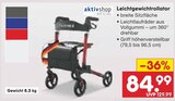 Leichtgewichtrollator im Netto Marken-Discount Prospekt Leichtgewichtrollator von aktivshop im aktuellen Netto Marken-Discount Prospekt für 84,99 €