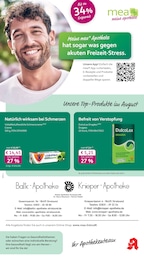 mea - meine apotheke Prospekt für Stralsund mit 4 Seiten mea - meine apotheke Prospekt für Stralsund: "Unsere August-Angebote", 4 Seiten, 01.08.2026 - 31.08.2026
