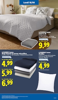 Promotion Drap-Housse 160x200 dans le prospectus Lidl, valable du 14/08/2025 au 20/08/2025 Promo Drap-Housse 160x200 dans le catalogue Lidl du moment à la page 61