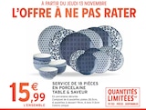 Promo Service de 18 pièces en porcelaine à 15,99 € dans le catalogue Intermarché Express à Paris