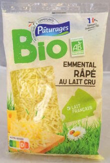 Emmental bio rapé au lait cru - Intermarché à Saint-Étienne Emmental bio rapé au lait cru en promo chez Intermarché Saint-Étienne à 2,15 €