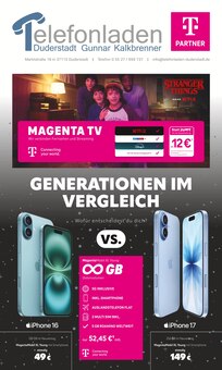Aktueller Telefonladen Duderstadt Prospekt (Leinefelde-Worbis, 8 Seiten zum blättern Telefonladen Duderstadt Prospekt GENERATIONEN IM VERGLEICH mit 8 Seiten