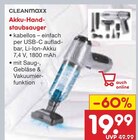 Akku-Handstaubsauger Angebote von CLEANmaxx bei Netto Marken-Discount Gotha für 19,99 €