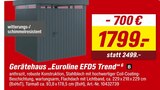 Aktuelle Gartenhaus Angebote bei toom Baumarkt in Mannheim Aktuelles EFD5 Trend Angebot bei toom Baumarkt in Mannheim ab 1.799,00 €