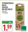 Frische Bio Heu Milch Angebote von Schwarzwaldmilch bei Marktkauf Bielefeld für 1,59 €