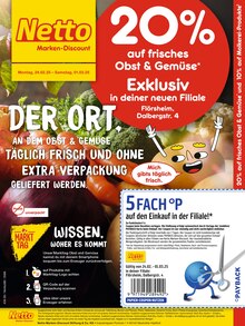 Netto Marken-Discount Prospekt 20% auf frisches Obst & Gemüse mit  Seiten in Raunheim und Umgebung