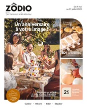 Prospectus Meuble & Décoration de Zodio, "Un anniversaire à votre image !", valable du 09/05/2023 au 31/07/2023 