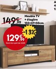 Meuble TV + étagère 155x47x50cm dans le catalogue Maxi Bazar