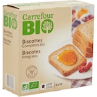 Biscottes complètes - CARREFOUR BIO en promo chez Carrefour Biscottes complètes - CARREFOUR BIO dans le catalogue Carrefour
