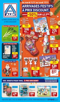 Catalogue Aldi de la semaine "ARRIVAGES FESTIFS À PRIX DISCOUNT." avec 1 pages, valide du 11/11/2025 au 17/11/2025 pour Panazol et alentours Prospectus Aldi de la semaine "ARRIVAGES FESTIFS À PRIX DISCOUNT." avec 1 pages, valide du 11/11/2025 au 17/11/2025 pour Panazol et alentours