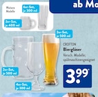 Biergläser 6er-Set im ALDI SÜD Prospekt Biergläser 6er-Set von Crofton im aktuellen ALDI SÜD Prospekt für 3,99 €