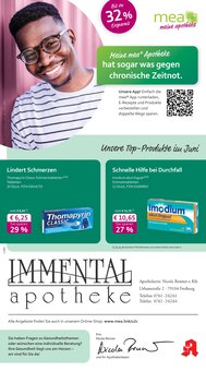 Aktueller mea - meine apotheke Prospekt "Unsere Juni-Angebote" Seite 1 von 4 Seiten für Freiburg