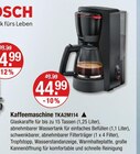 Aktuelle Kaffeevollautomat Angebote bei V-Markt in Regensburg Aktuelles Kaffeemaschine TKA2M114 Angebot bei V-Markt in Regensburg ab 44,99 €