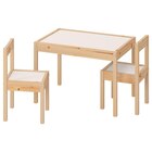 Kindertisch mit 2 Stühlen weiß/Kiefer Angebote von LÄTT bei IKEA Hamburg für 29,99 €