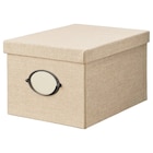 Kasten mit Deckel beige 25x35x20 cm im IKEA Prospekt Kasten mit Deckel beige 25x35x20 cm von KVARNVIK im aktuellen IKEA Prospekt für 9,99 €