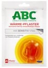 Adler Apotheke OHG Beselich - ABC® Lokale Schmerz-Therapie Wärme-Pflaster mit Sensitiv-Vlies Angebot im Prospekt ABC® Lokale Schmerz-Therapie Wärme-Pflaster mit Sensitiv-Vlies bei Adler Apotheke OHG im Beselich Prospekt für 14,25 €