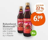 Muttersaft Angebote von Rabenhorst, Bio bei tegut Wiesbaden für 6,99 €