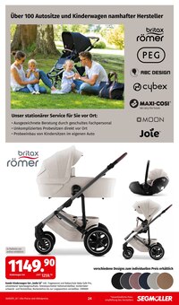 Kinderwagen im aktuellen Segmüller Prospekt (München) Kinderwagen im Segmüller Prospekt "Zum Glück gibt’s Segmüller - Baby Spezial" mit 26 Seiten (München)