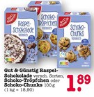 Raspel-Schokolade im Angebot bei E center in Rastatt Raspel-Schokolade Angebote von Gut & Günstig bei E center Rastatt für 1,89 €