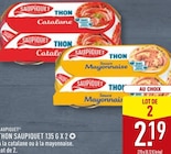 Thon 135 g x 2 - Saupiquet - Aldi Thon 135 g x 2 - Saupiquet à 2,19 € dans le catalogue Aldi