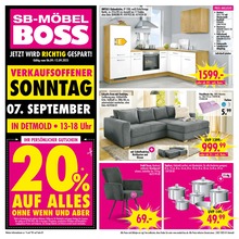 SB Möbel Boss Prospekt für Lage mit 12 Seiten SB Möbel Boss Prospekt für Lage: "JETZT WIRD RICHTIG GESPART!", 12 Seiten, 06.09.2025 - 12.09.2025