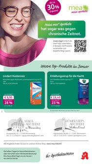 mea - meine apotheke Prospekt der KW 5 "Unsere Januar-Angebote" Aktueller mea - meine apotheke Prospekt "Unsere Januar-Angebote" Seite 1 von 4 Seiten