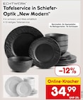 Tafelservice in Schiefer-Optik 'New Modern' schwarz Angebote von ECHTWERK bei Netto Marken-Discount Garbsen für 34,99 €